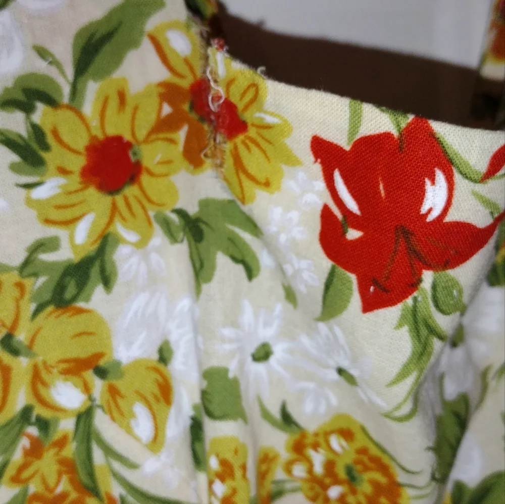 VINTAGE RUSTIC COLOR DRESS - Picture 5 of 9